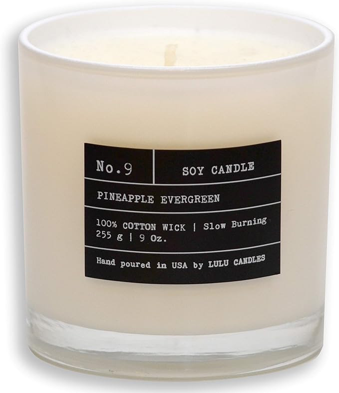 Lulu Candles | Pineapple Evergreen | Luxury Scented Soy Jar Candle | Hand Poured in The USA | Hig... | Amazon (US)