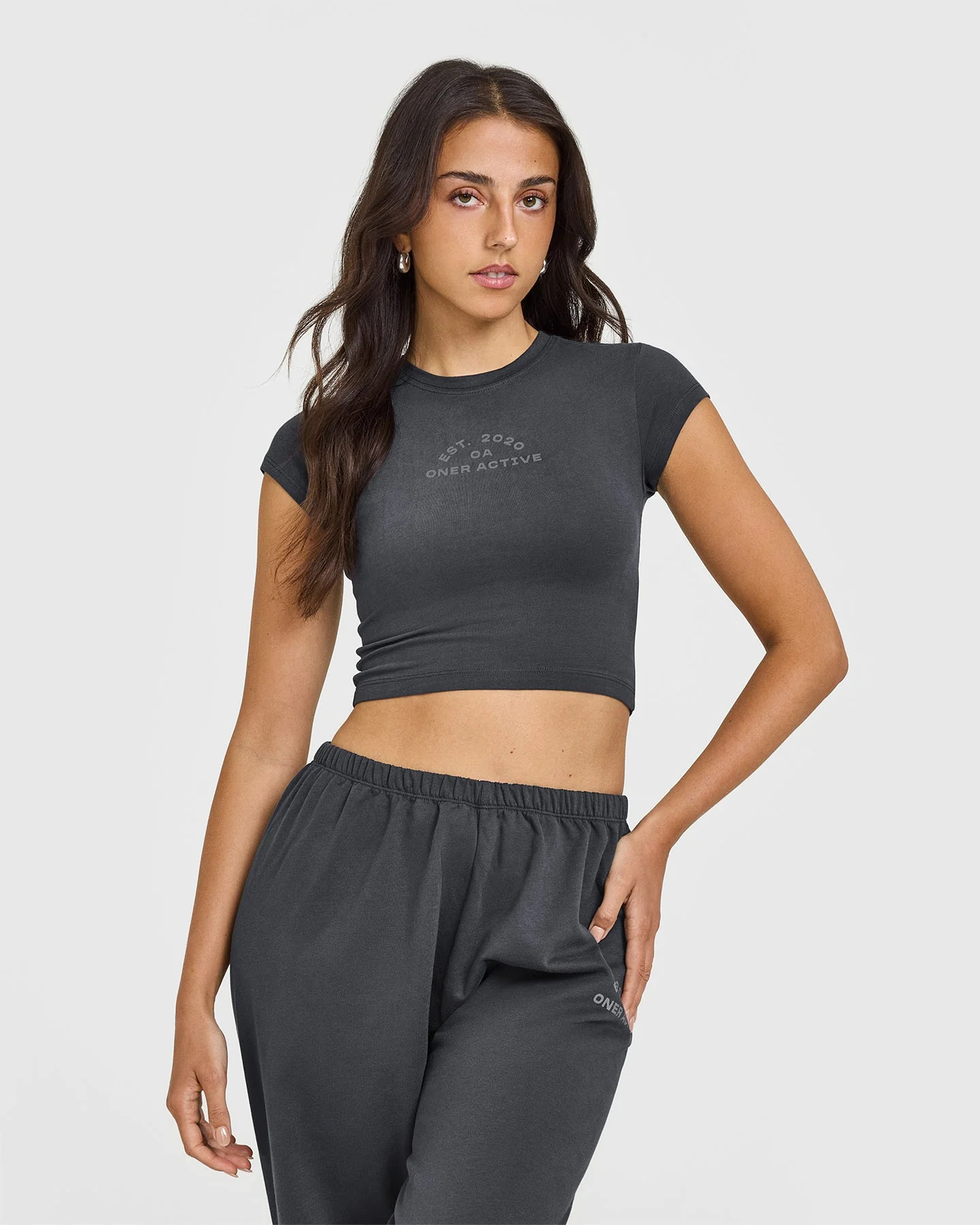 Cotton Baby T-Shirt with Graphic 
 Coal | Oner Active (UK / US)