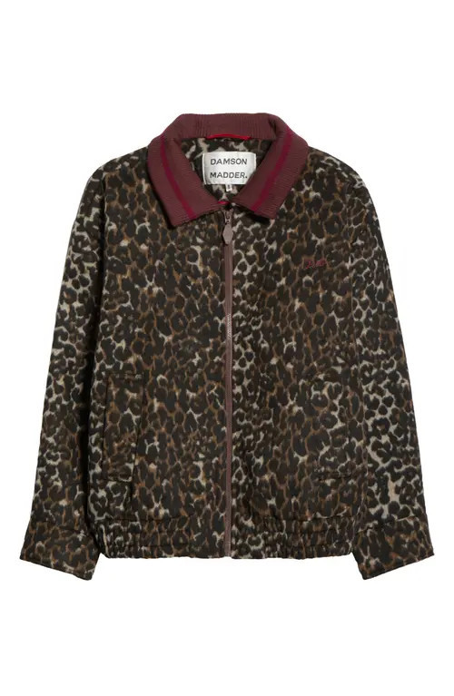 Damson Madder Pixie Leopard Print Bomber Jacket at Nordstrom, Size 12 Us | Nordstrom