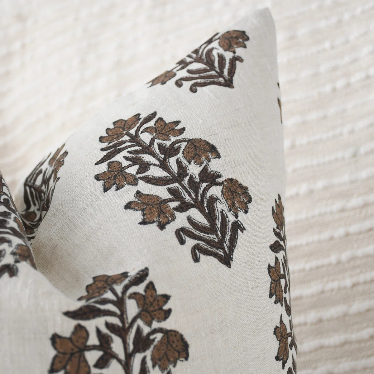 Brown Floral Block Print | Wayfair North America
