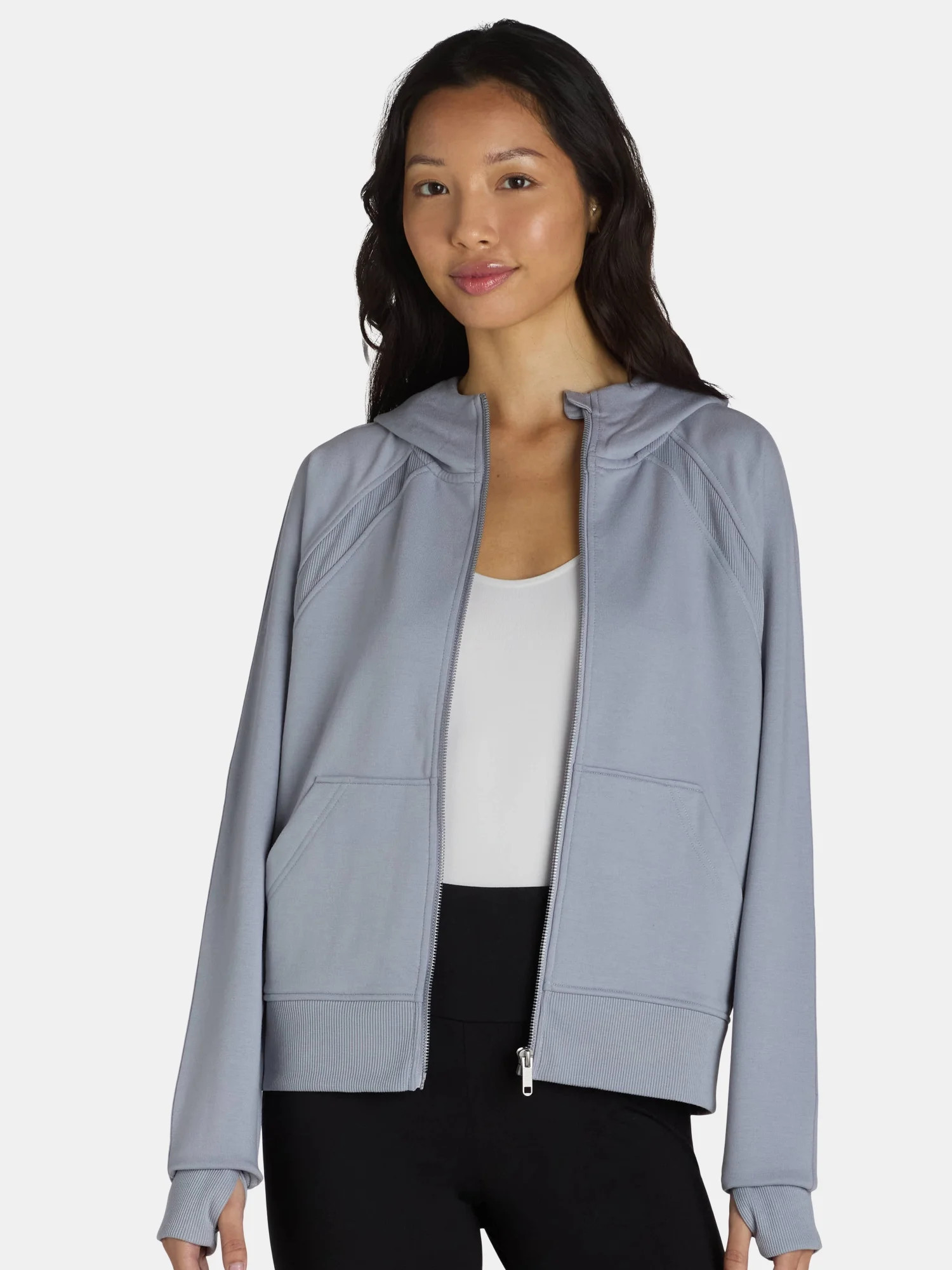 Avia Women's Plush Hooded Zip-Up Jacket, Sizes XS-XXXL | Walmart (US)