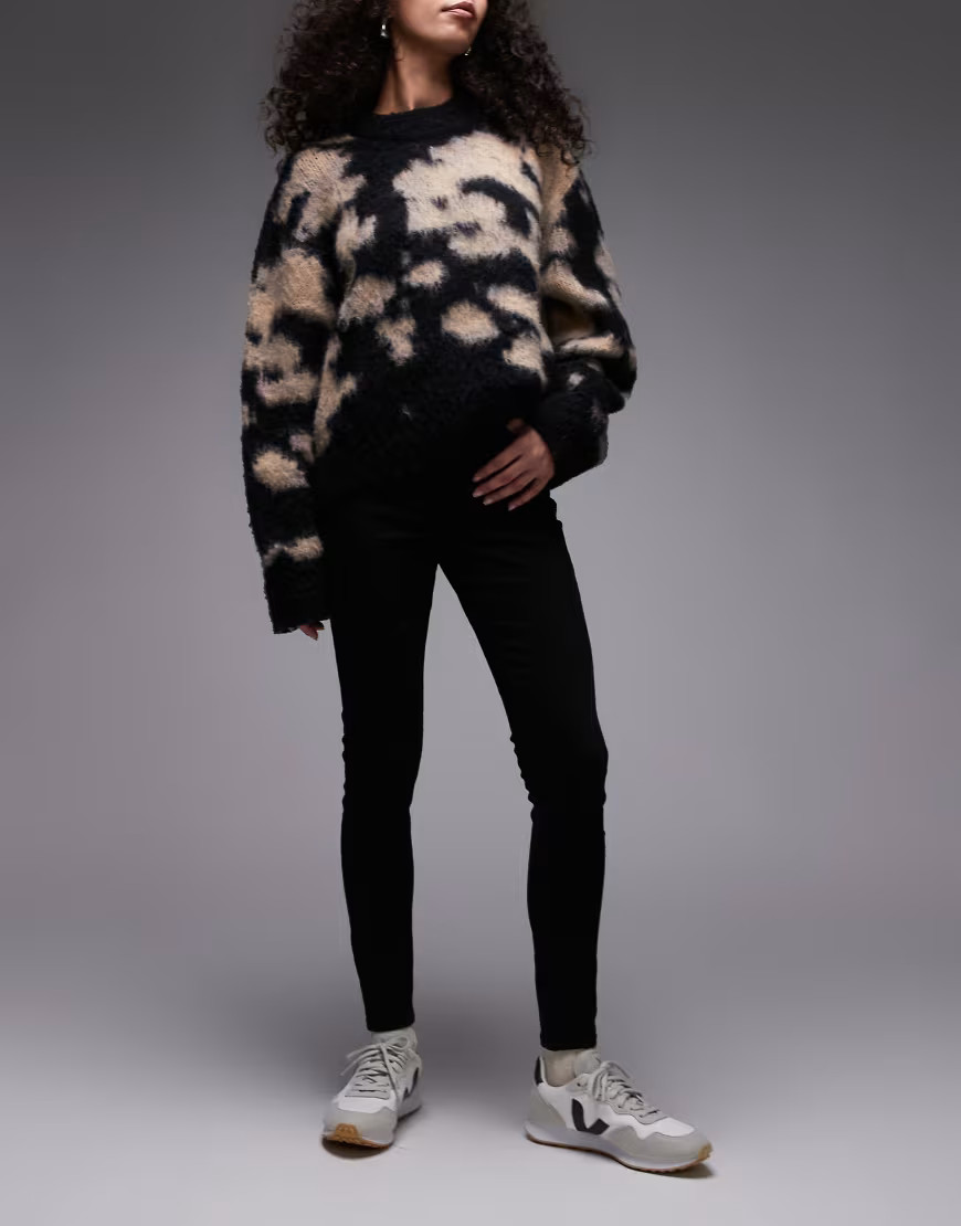 Topshop high rise Jamie jeans in black | ASOS (Global)