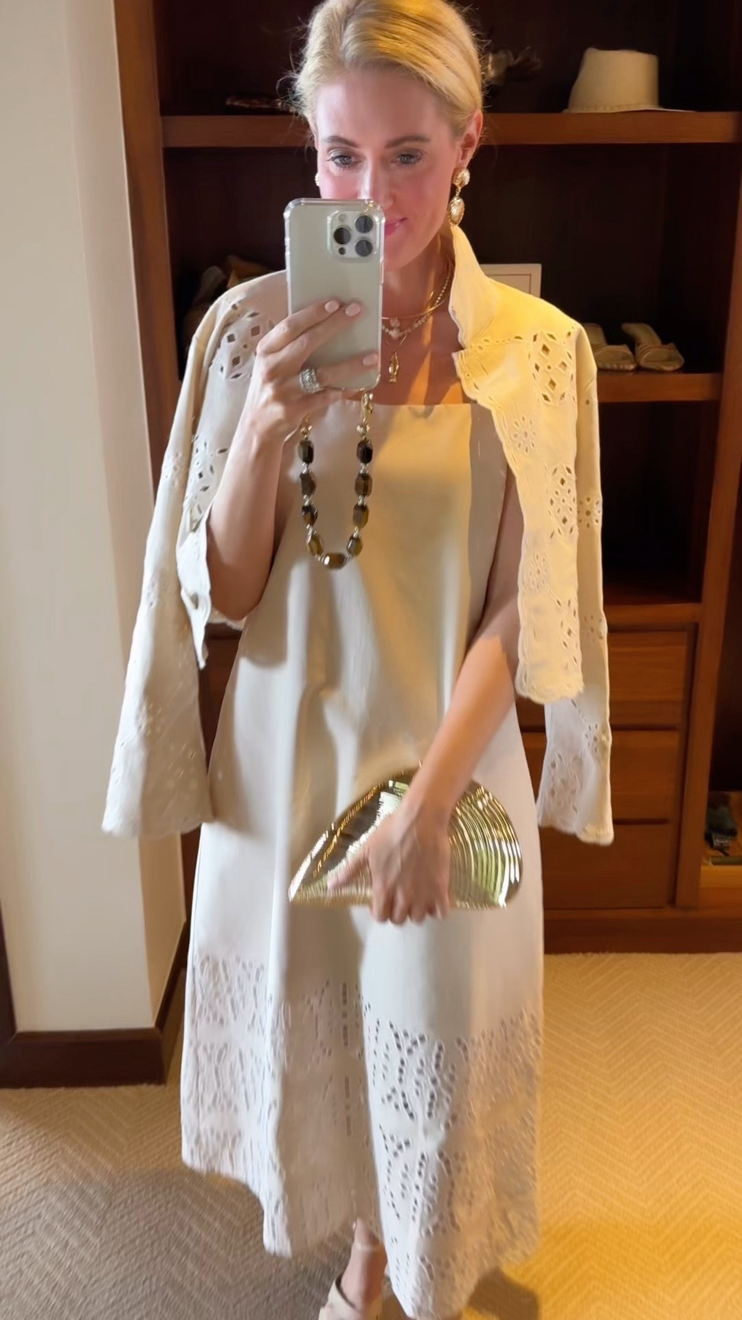 Soft neutrals, delicate eyelet details, and an easy silhouette that feels right for warm evenings on vacation.

#LTKdayinmylife #LTKootd