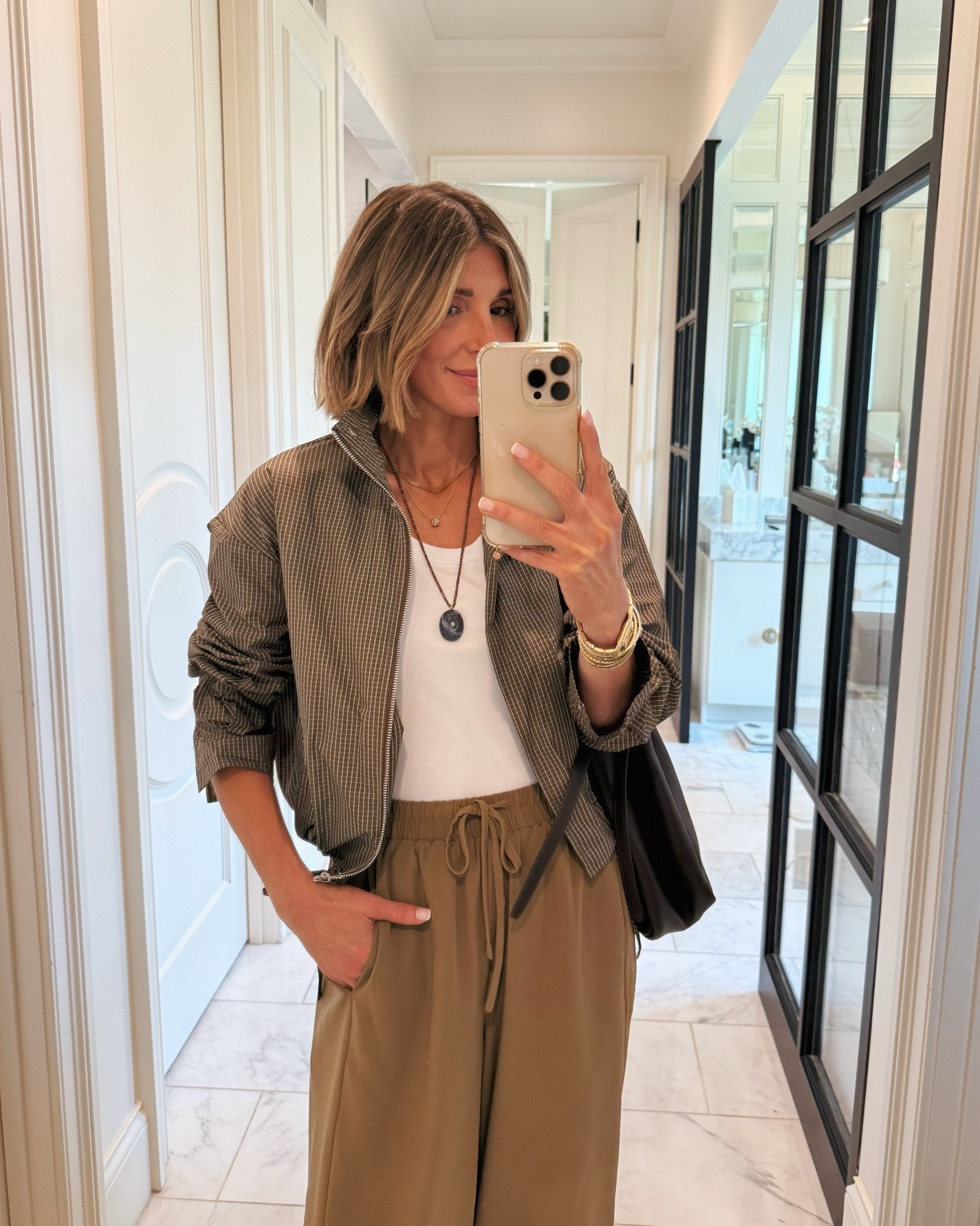Back to school mom outfit 

I'm wearing size small in my jacket, tank and pants and I'm 5'7 for reference

#LTKfall #LTKstyletip