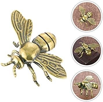 EXCEART Brass Retro Bee Figurine Animal Insecet Figurines Collectible Statue Metal Art Bee Sculpt... | Amazon (US)
