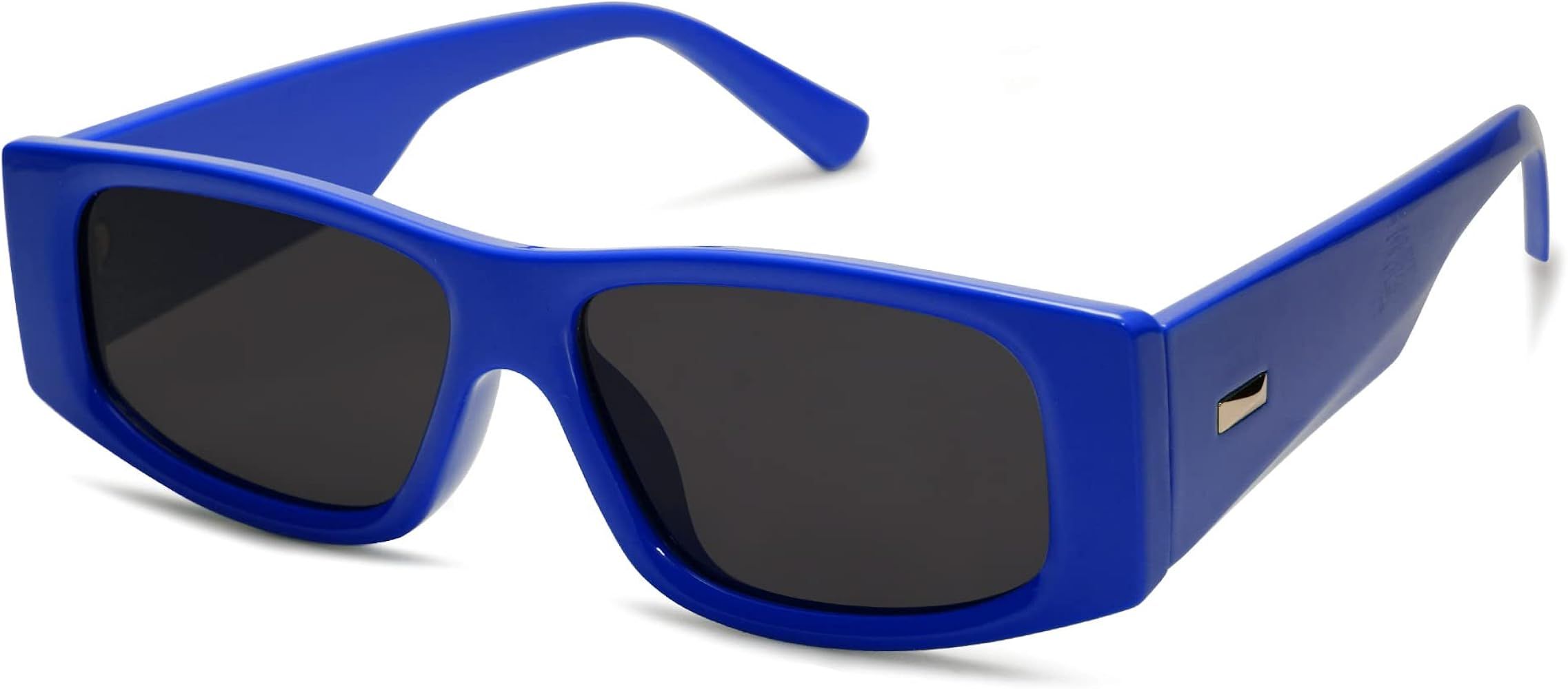 SOJOS Retro Trendy Rectangle Polarized Sunglasses 80s 90s Y2K Stylish Designer Sunnies | Amazon (US)