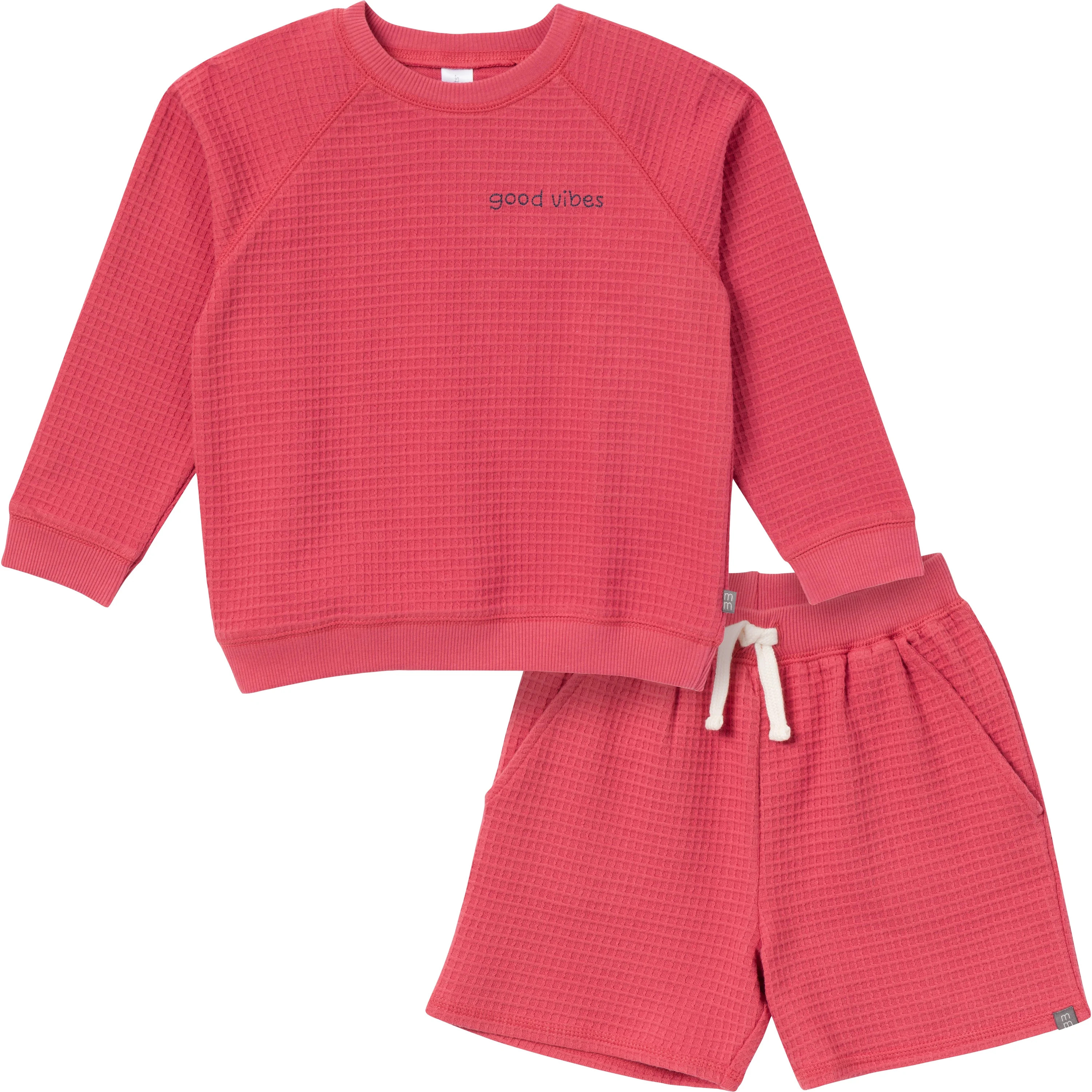 Modern Moments by Gerber Toddler Boy Long Sleeve Top and Short Set, 2-Piece, Sizes 12 Months - 5T | Walmart (US)