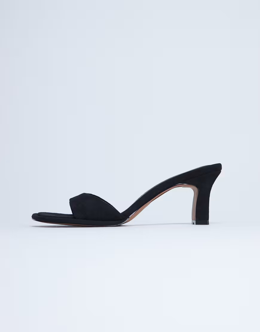 Topshop Ari mule heeled sandals in black | ASOS (Global)