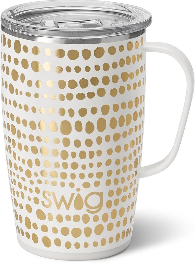 Swig Life 18oz Travel Mug, Insulated Tumbler with Handle and Lid, Travel Coffee Mug, Cup Holder F... | Amazon (US)