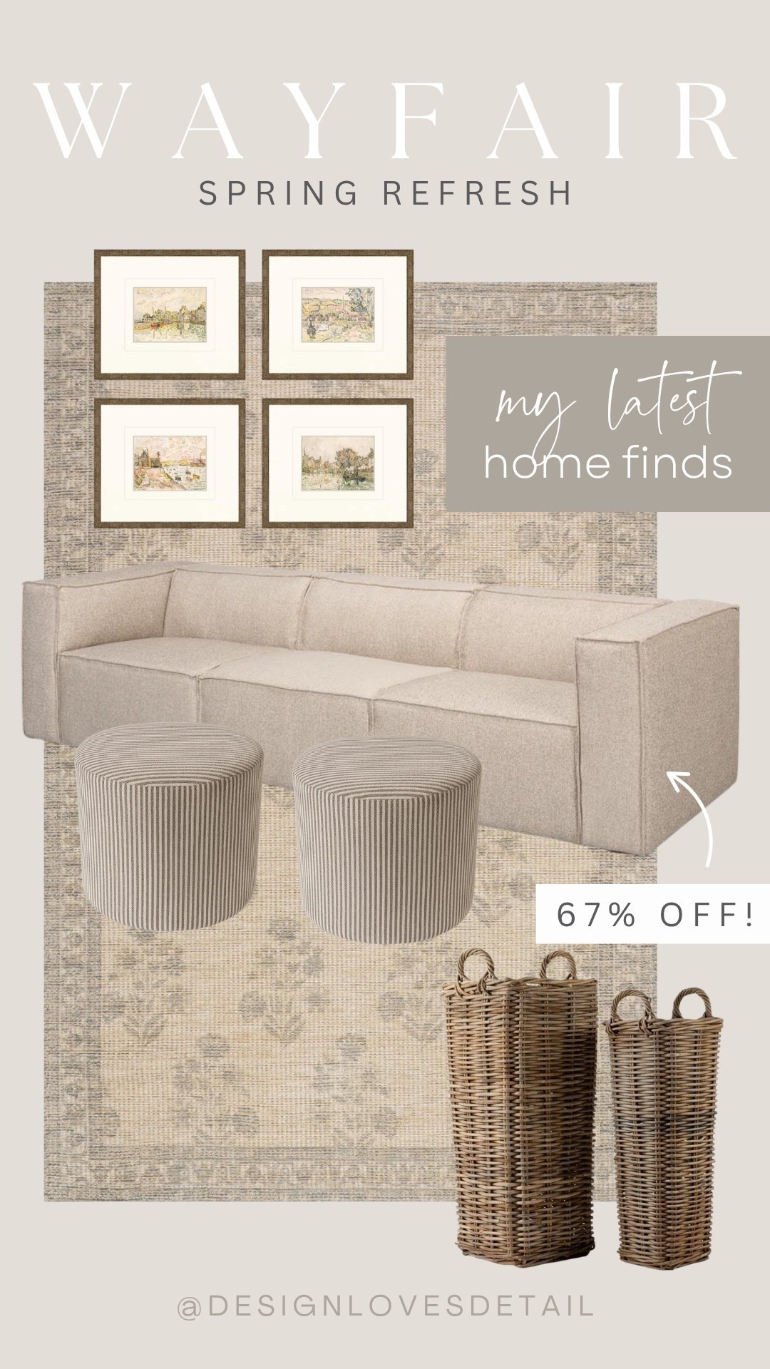 How cute are these?!! The sofa deal is wild! Such a good brand. Also I ordered that rug for my entry! Stay tuned. Love me some @Wayfair 

#ad #wayfairpartner #wayfair 

#LTKHome #LTKSaleAlert #LTKSeasonal