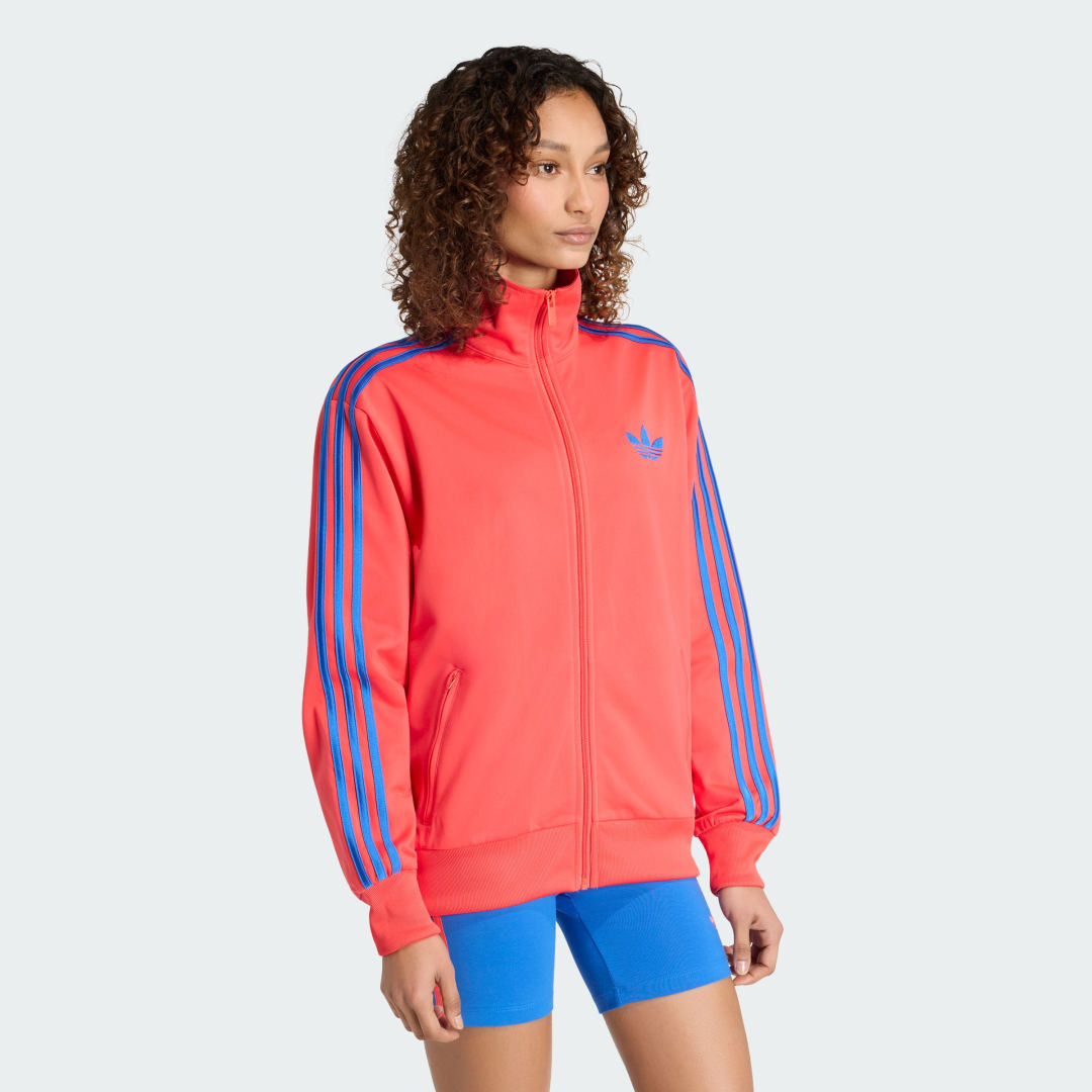 adidas FIREBIRD TRACK TOP LOOSE Semi Lucid Red 2XS - Womens Originals Jackets | adidas (US)