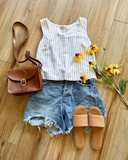 Summer outfits. Linen tank top. Jean shorts. Abercrombie sale. Denim shorts. Summer fashion. Casual outfit. Every day outfits.

#LTKSaleAlert #LTKGiftGuide #LTKSeasonal