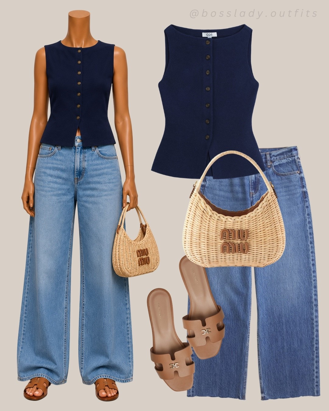 this fit really said main character on a Tuesday

Tags: navy button front top, wide leg jeans outfit, woven straw bag, tan slide sandals, summer outfit inspo, airport outfit idea, casual outfit idea, everyday outfit, travel outfit, simple outfit inspo, jeans and top outfit, weekend outfit idea

#LTKbag #LTKstyletip #LTKsummer