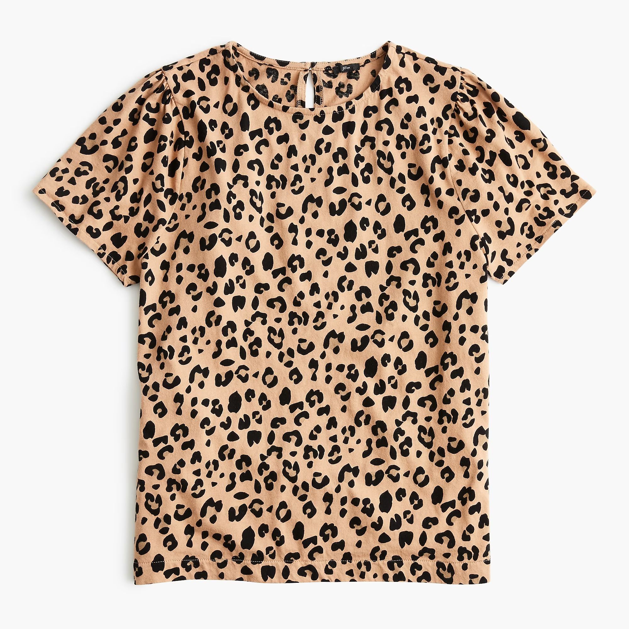 Puff sleeve T-shirt in leopard | J.Crew US