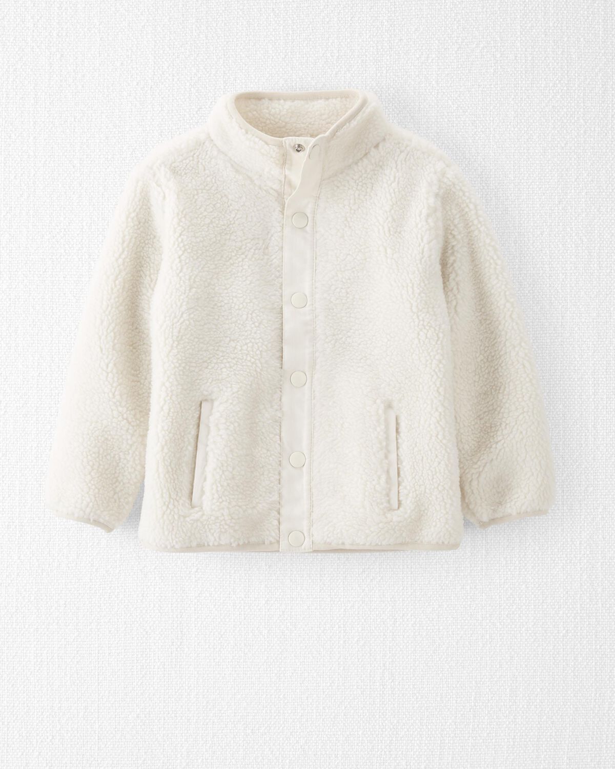 Light Cream Toddler Recycled Sherpa Jacket | carters.com | Carter's