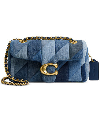 COACH Tabby Mini Denim Shoulder Bag 20 with Patchwork Quilting  - Macy's | Macy's