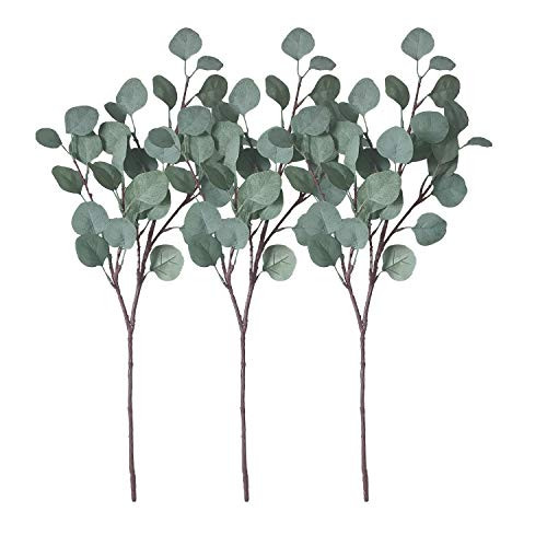 ZHIIHA Artificial Eucalyptus Garland Long Silver Dollar Leaves Foliage Plants Greenery Fake Plastic  | Amazon (US)