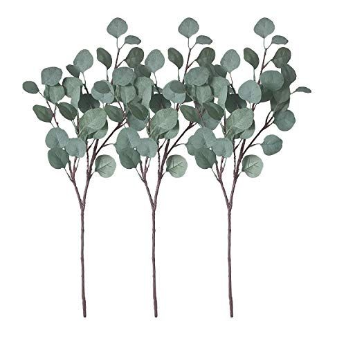 ZHIIHA Artificial Eucalyptus Garland Long Silver Dollar Leaves Foliage Plants Greenery Fake Plastic  | Amazon (US)