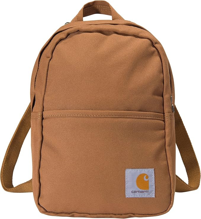 Carhartt Mini Backpack, Everyday Essentials Daypack for Men and Women, Brown, One Size | Amazon (US)
