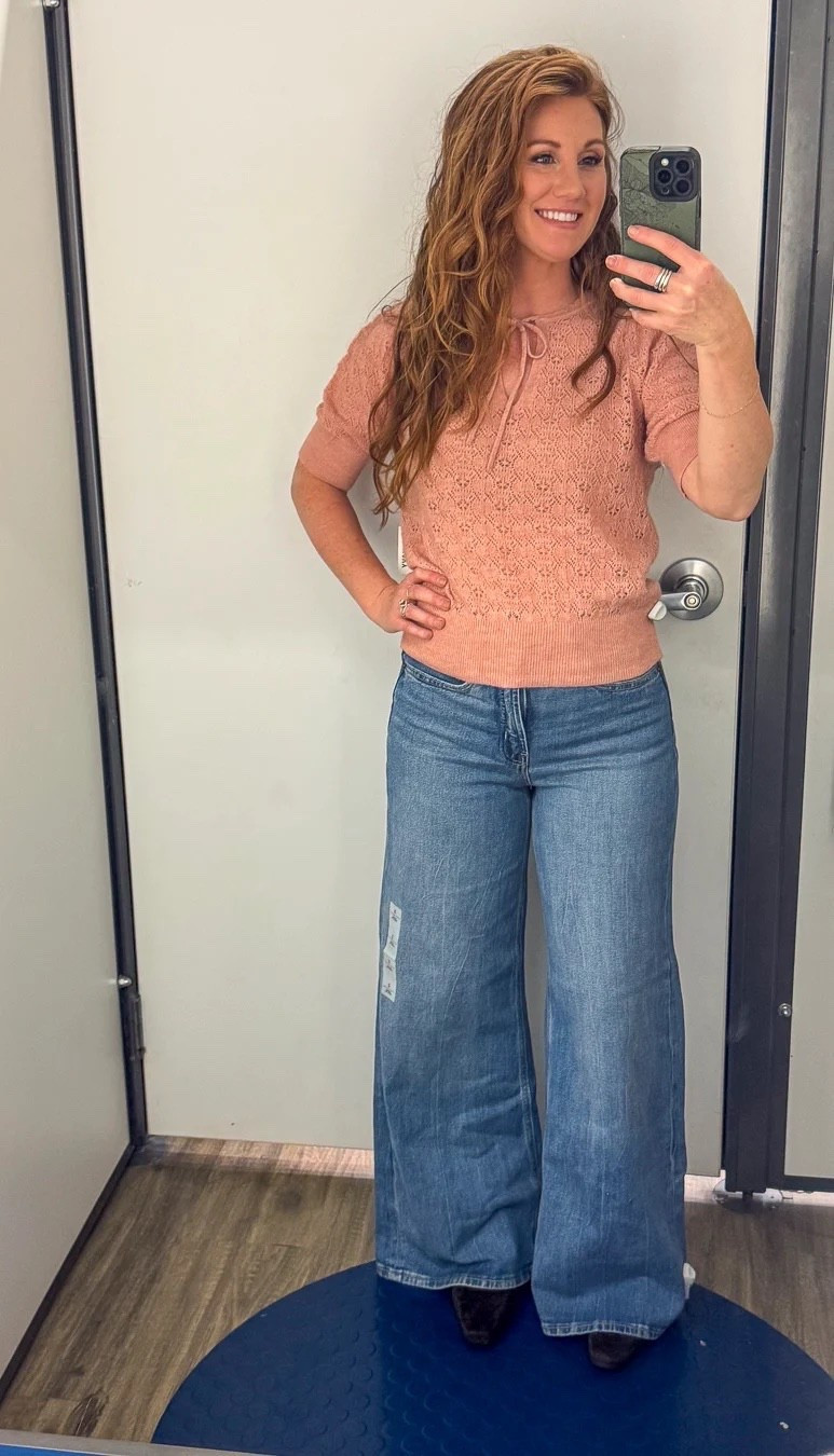 Old Navy try on! Puff sleeve sweater size small | super wide leg jeans size 2

#LTKWorkwear #LTKStyleTip #LTKPetite