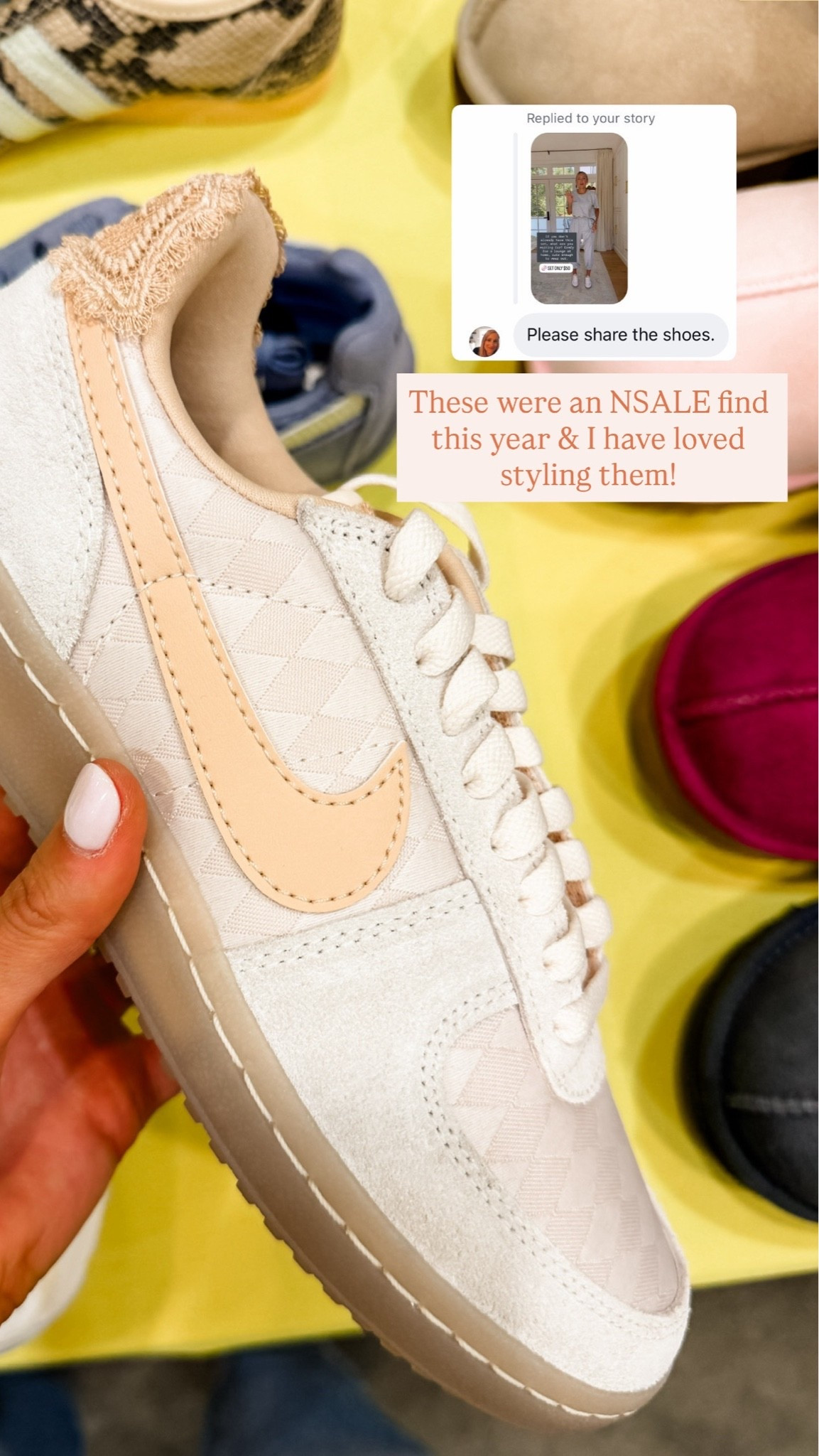 These Nike sneakers are the cutest neutral shade with a fun texture, I have loved wearing these since I picked them up last year!

Loverly grey, Nike sneakers, neutral elevated sneakers, Nordstrom shoe finds, cute everyday sneaker

#LTKSeasonal