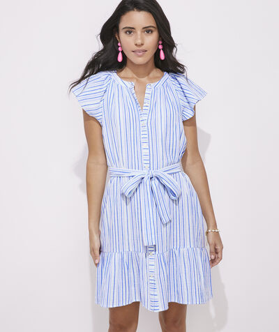 Striped Seastitch Double Gauze Shirt Dress | vineyard vines