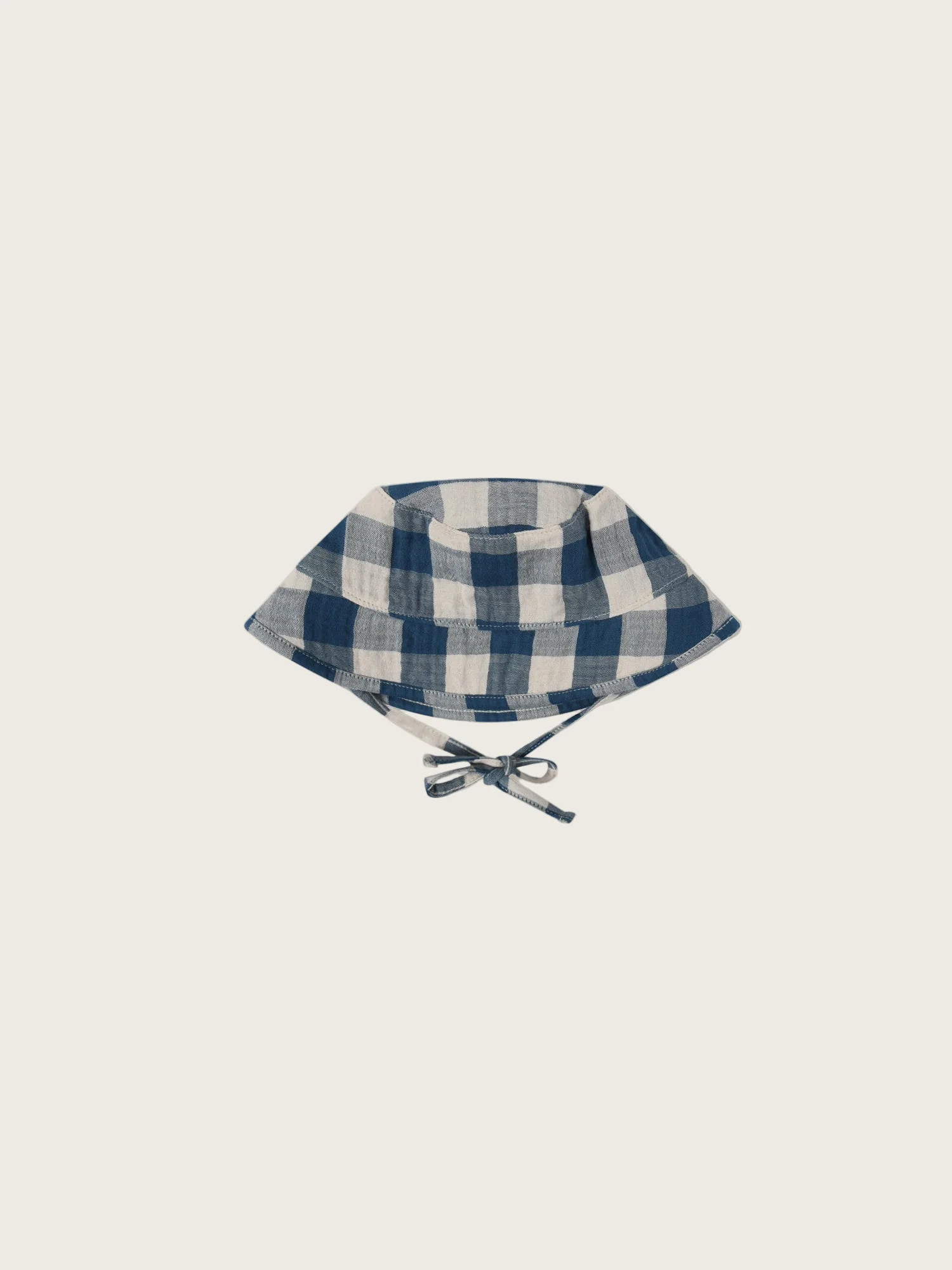 Pottery Blue Gingham Bucket Sun Hat | Organic Zoo