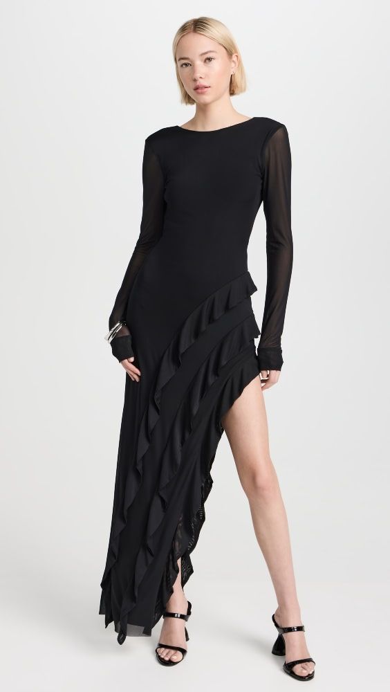 AFRM Jacie Ruffle Open Back Maxi Dress | Shopbop | Shopbop