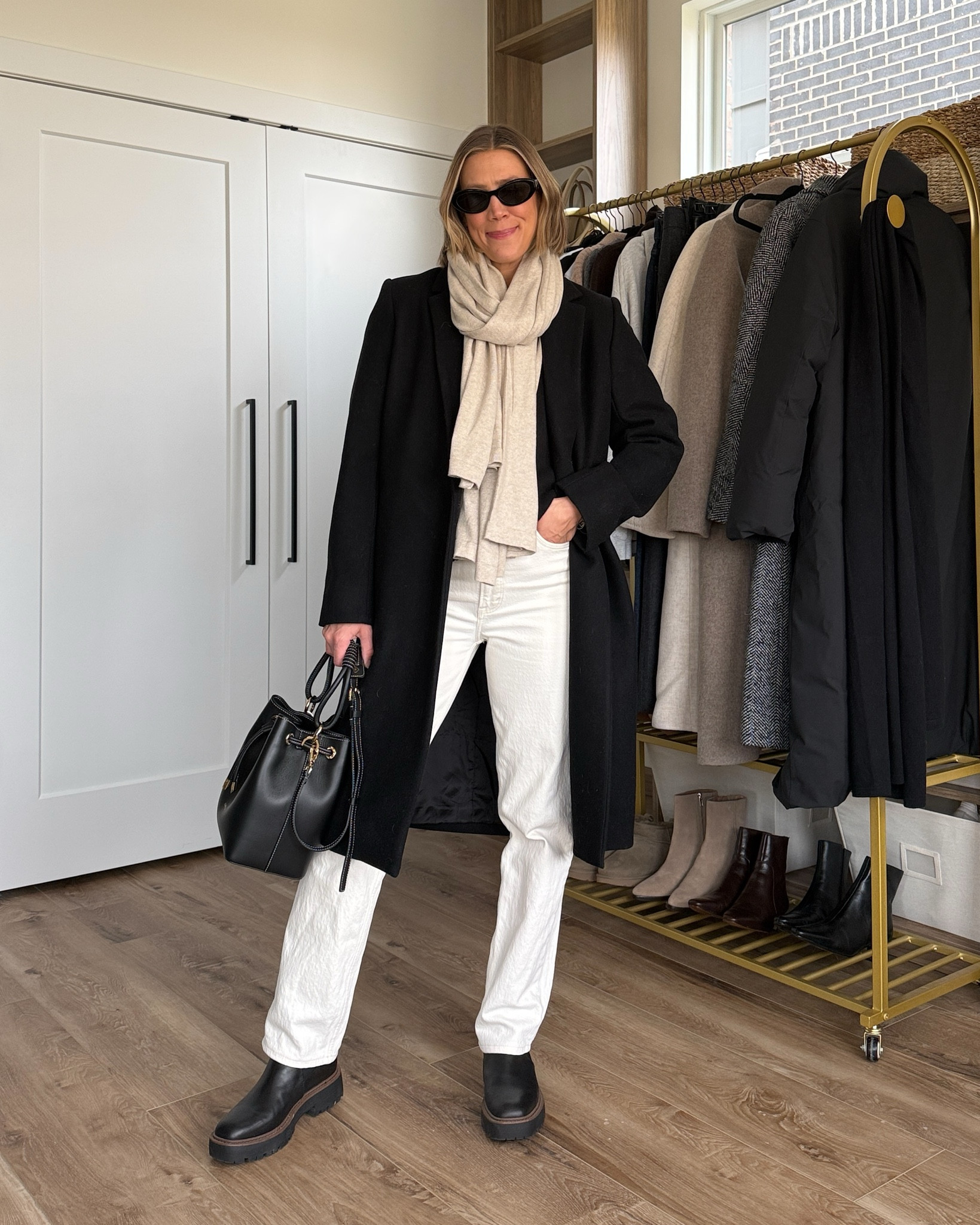 Wearing small sweater, 26/regular jeans, small wool coat, boots tts 

#LTKFindsUnder100 #LTKFindsUnder50 #LTKStyleTip