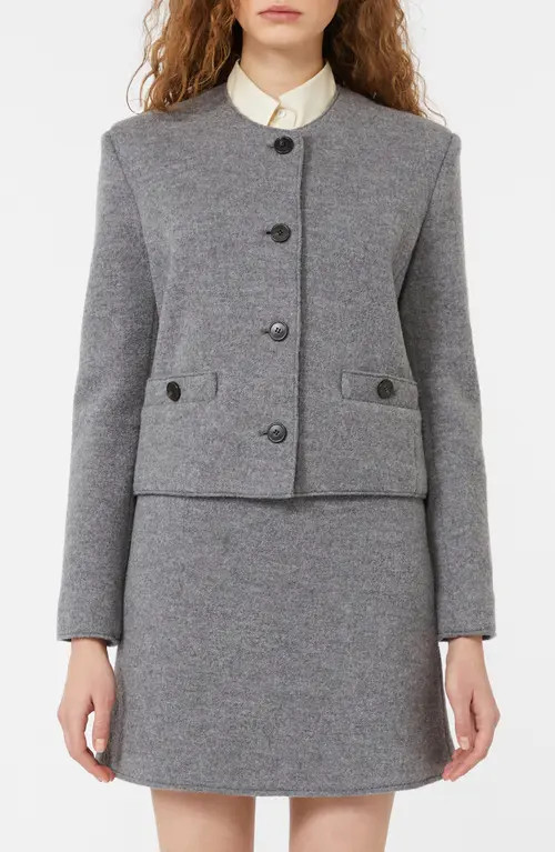 Weekend Max Mara Savona Wool Jacket in Medium Grey at Nordstrom, Size Small | Nordstrom