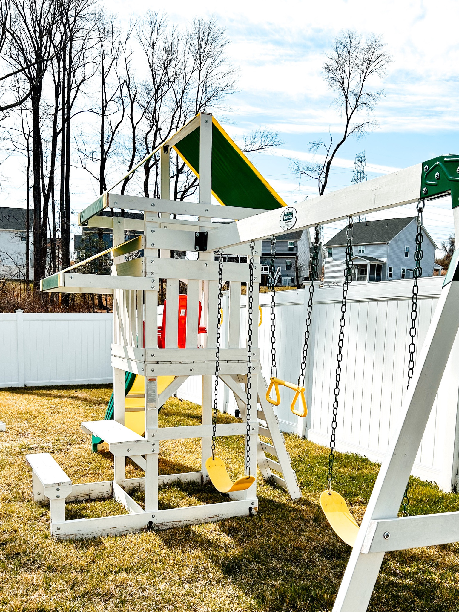 Nothing a little #SW Alabaster paint can’t fix on this cedar wood playset. This playset gets tons of use in our backyard.

#playset #playground #swingset

#LTKfamily #LTKhome