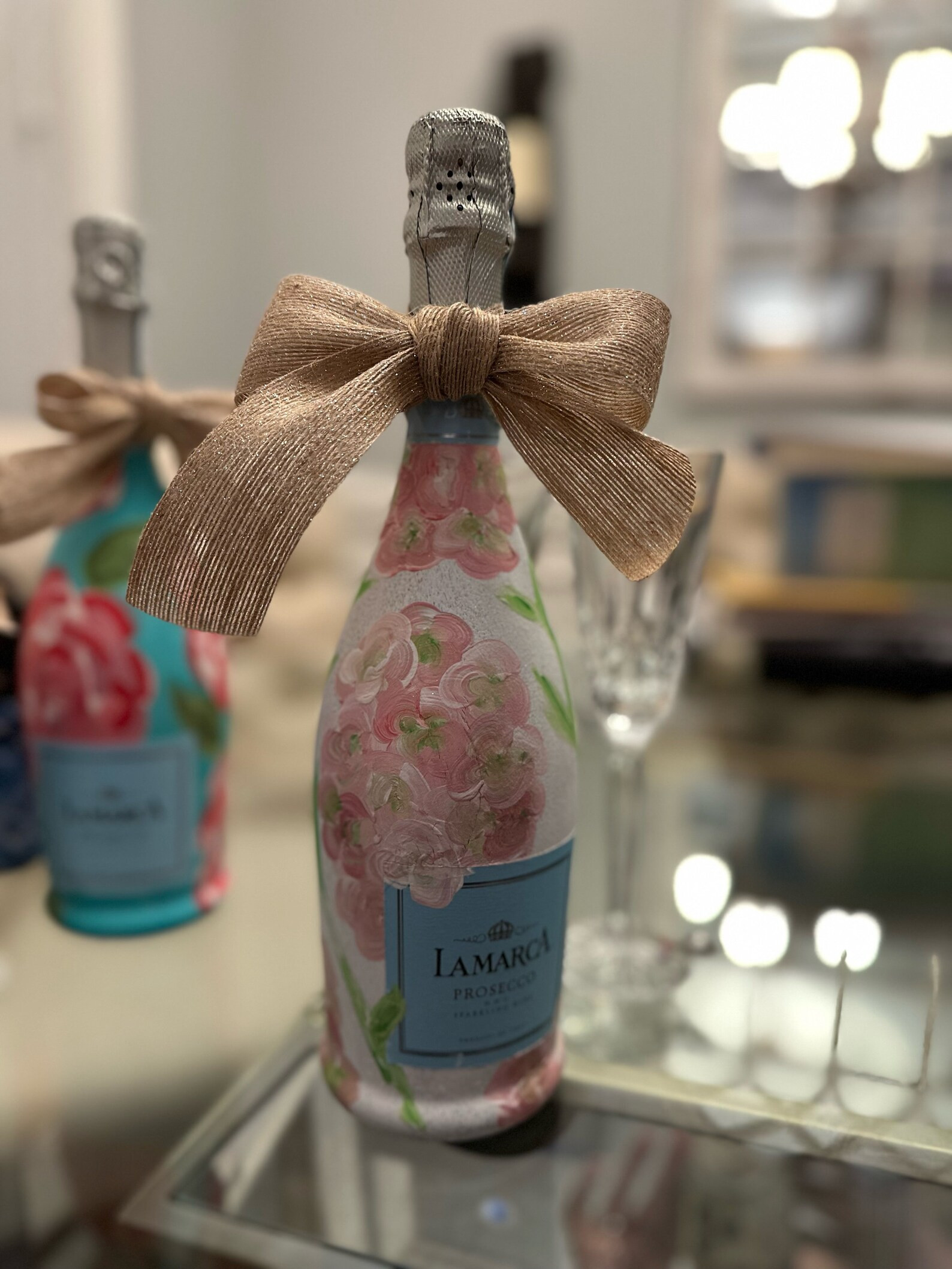 Custom Painted Champagne or Liquor Bottle | Etsy (US)