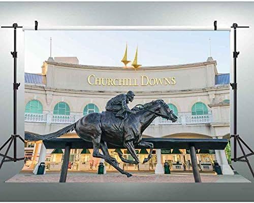 EOA 7(W) x5(H) FT Churchill Down Kentucky Derby Day Party Backdrops Horse Racing Statue Course Ph... | Amazon (US)