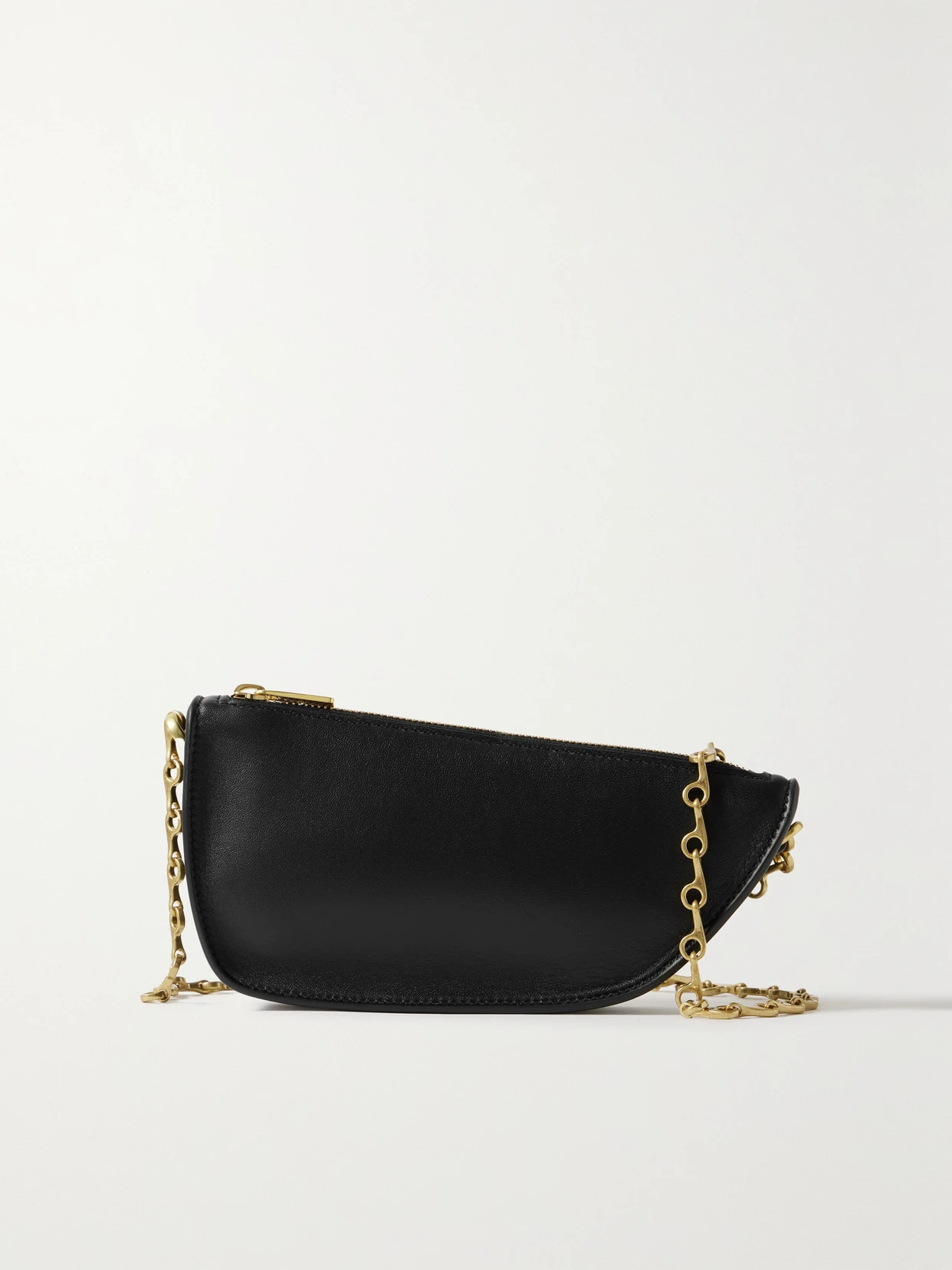 Burberry - Micro Leather Shoulder Bag - Black | NET-A-PORTER (US)