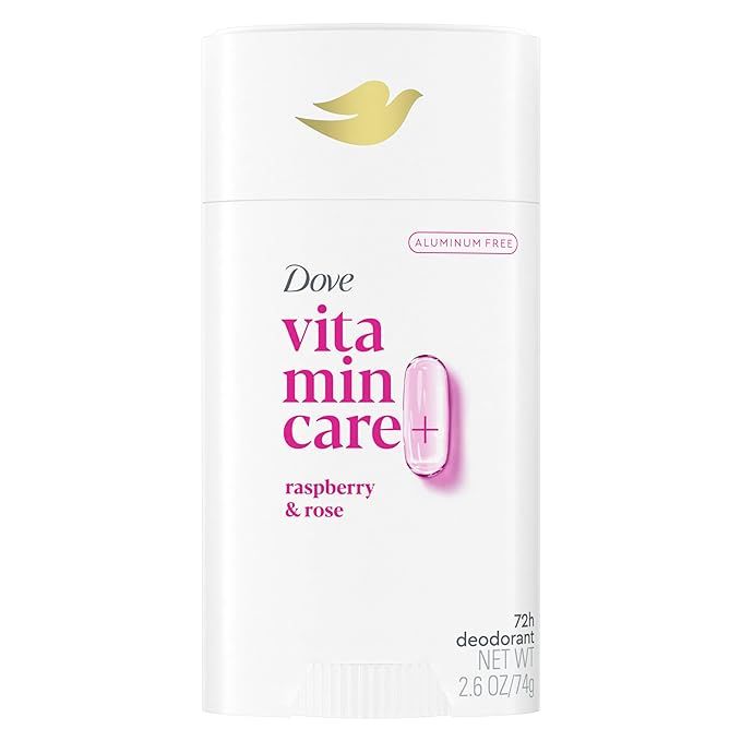 Dove VitaminCare+ Aluminum Free Deodorant Stick Raspberry & Rose for 72H Odor Protection Breathab... | Amazon (US)
