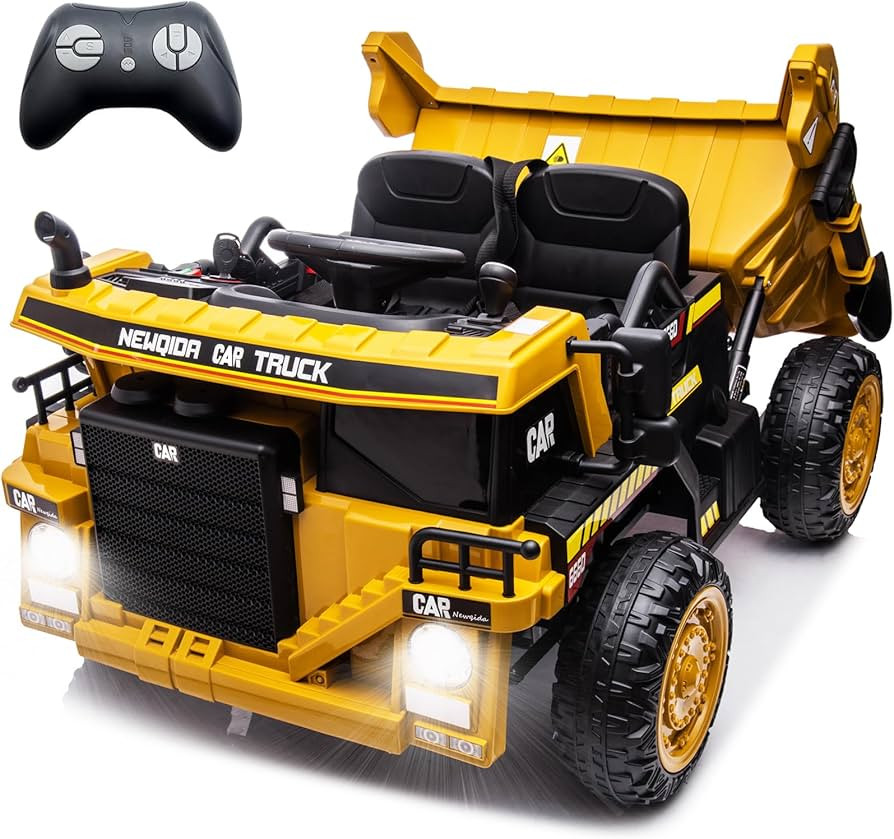 NEWQIDA Kids Ride on Dump Truck, 12V Ride on Toys with Remote Control for Toddlers Kids Electric ... | Amazon (US)