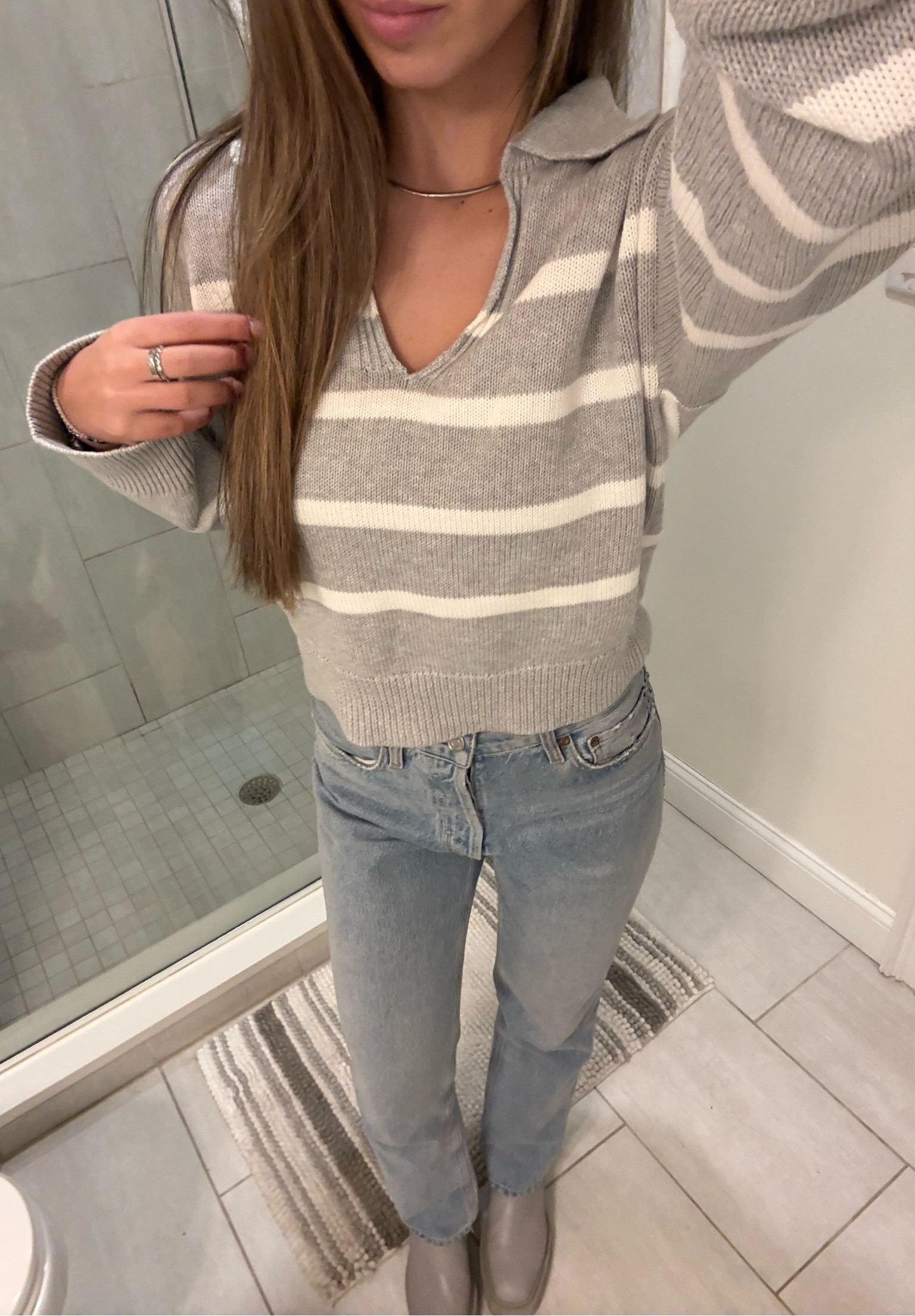 Casual winter outfit 🤍 
• Sweater: S 
• AGOLDE Jeans: 26

#LTKStyleTip #LTKSaleAlert #LTKSeasonal