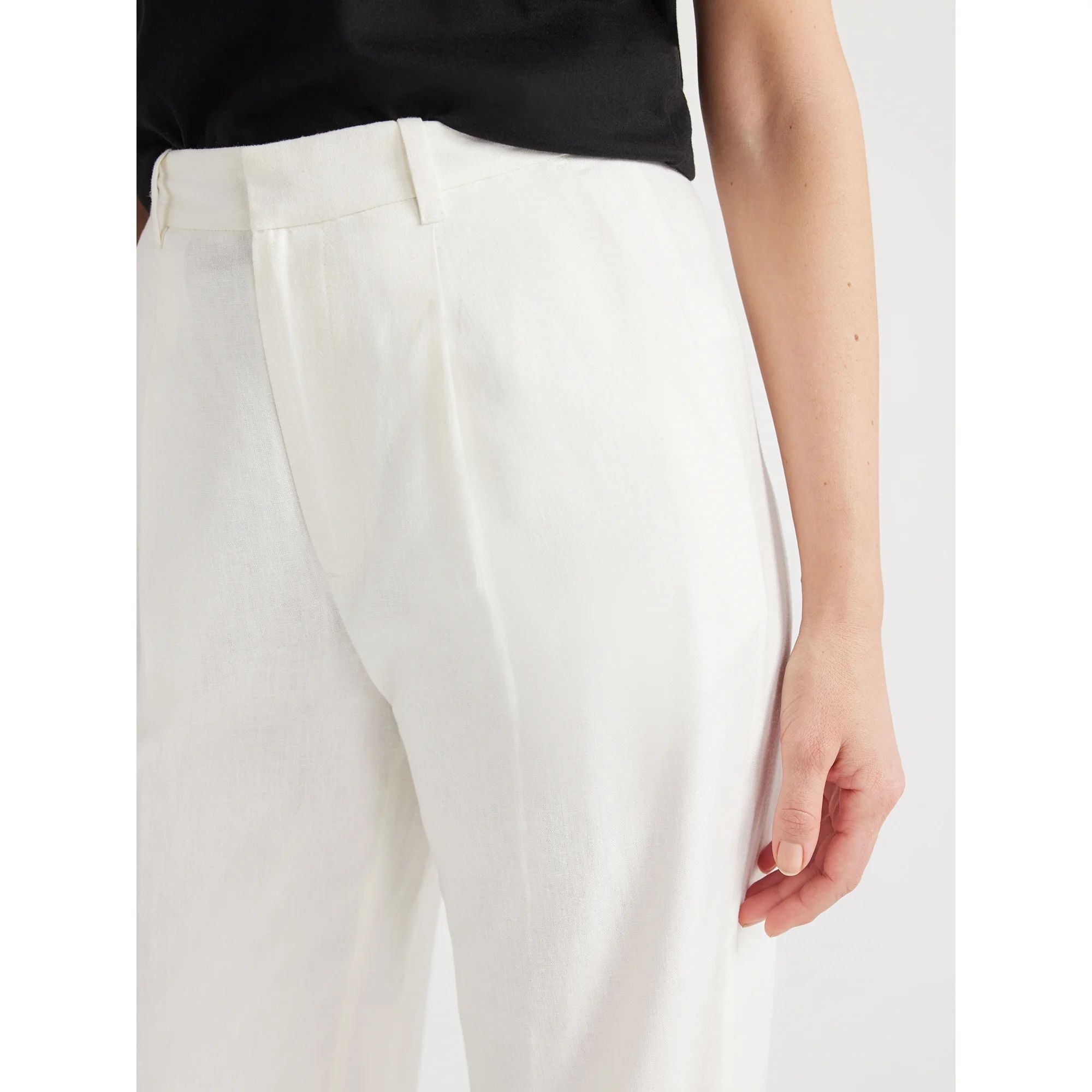 Free Assembly Women’s High-Rise Wide-Leg Pleated Pants, 32” Inseam, Sizes 0-20 | Walmart (US)