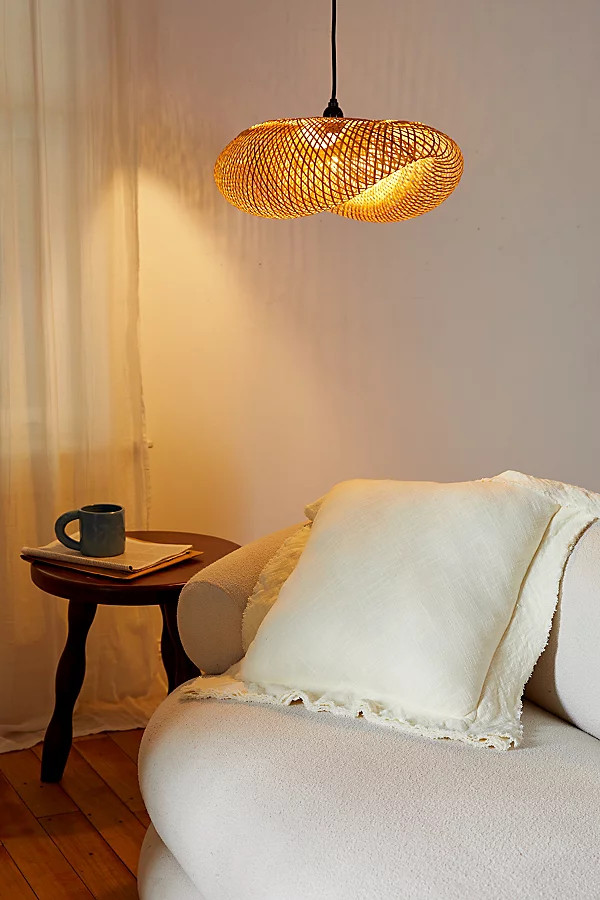 Cozy Slub Raw Edge Throw Pillow | Urban Outfitters (US and RoW)