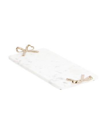 20x10 Marble Bow Platter | TJ Maxx