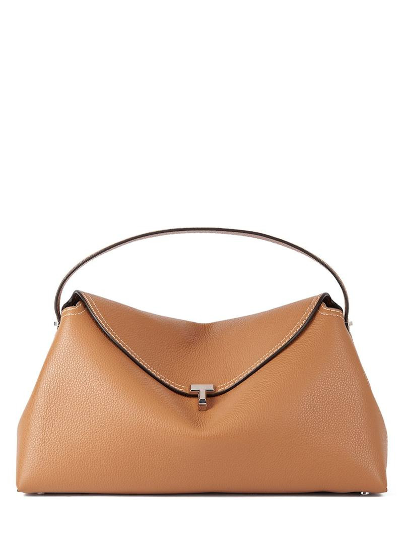 T-Lock grain leather top handle bag | Luisaviaroma