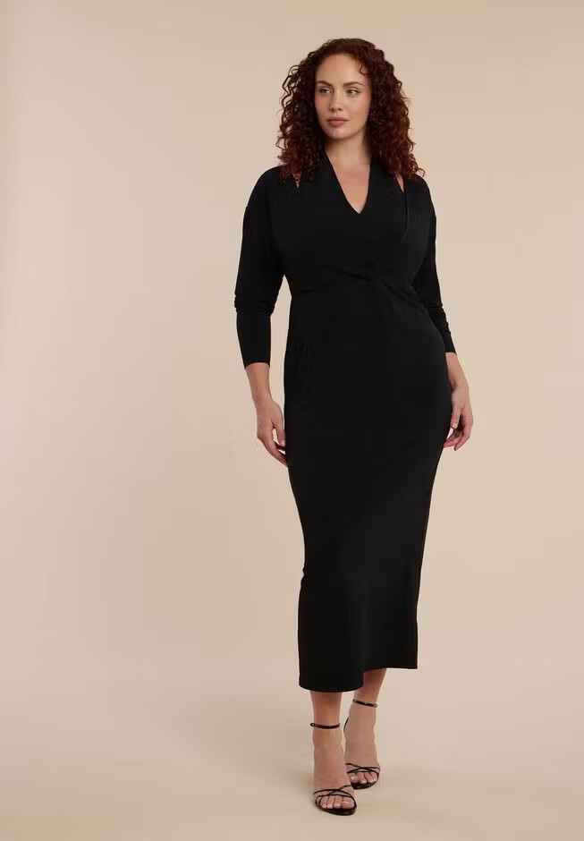 Maxi Dress With Halter Layer | Eloquii