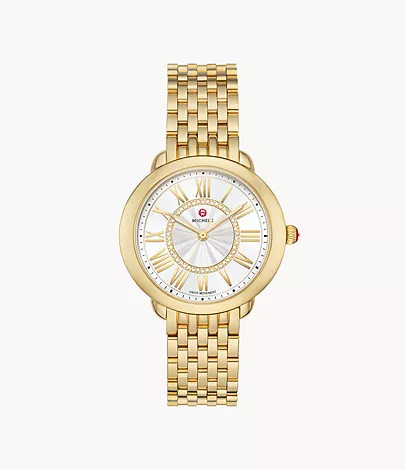 Serein Mid 18k Gold-Plated Diamond Dial Watch | Michele Watches