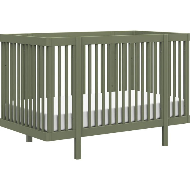 Babyletto | Pogo 8-In-1 Convertible Crib w/ All-Stages Conversion Kits, Olive (Green) | Maisonette | Maisonette