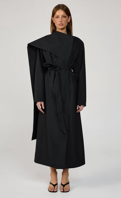 Waylon Trench (Black) | Charcoal Clothing AU