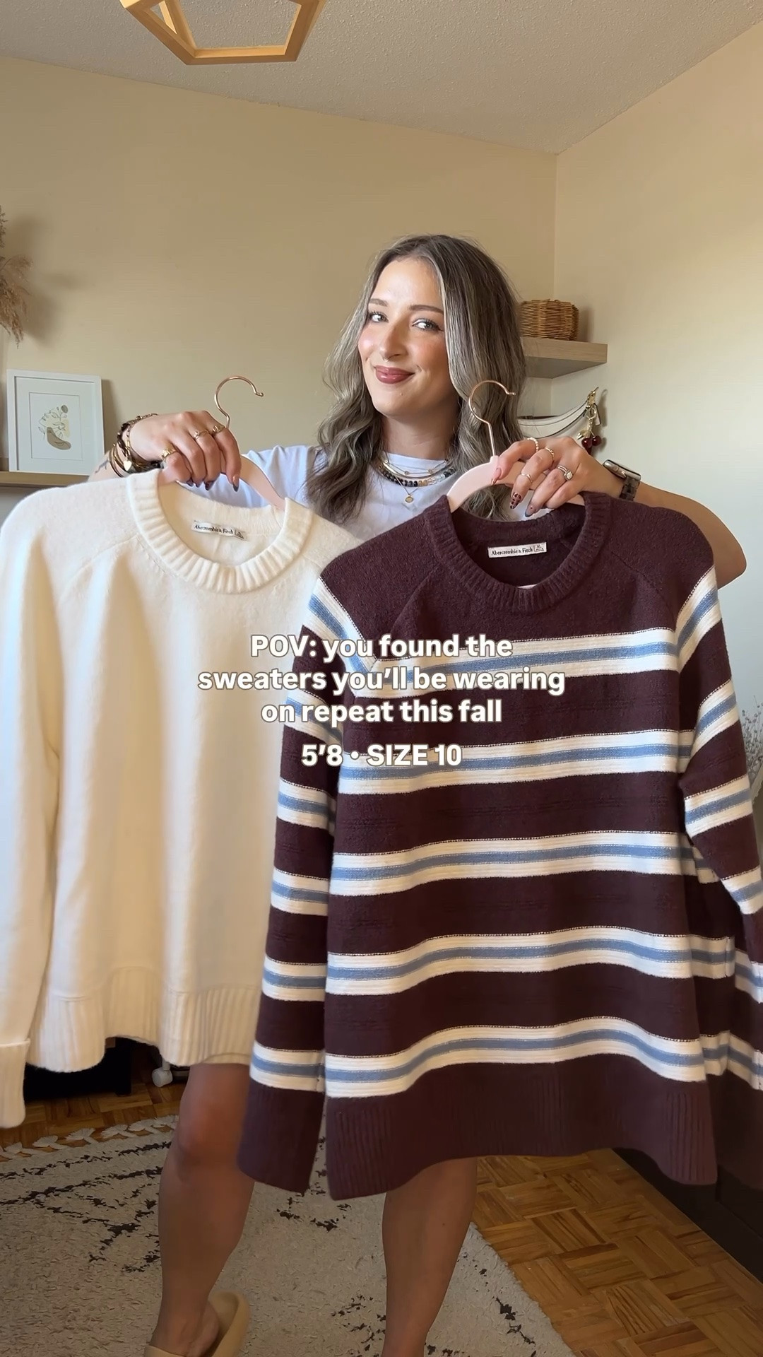 6 fall outfits with these @abercrombie sweaters I’m loving!
Sweaters - sized up to XL to an oversized fit
White 90s relaxed jeans - 30
Med wash 90s relaxed jeans - 30
Lace shorts - M
Plaid pants - M
Denim skirt - wearing 32, would order 31 if I was purchasing now
Wide leg tie jeans - 12, Canadian link under “similar products”
Leather jacket - L
Uggs - 10
Birkenstocks - 40

#LTKfall #LTKstyletip #LTKjeans