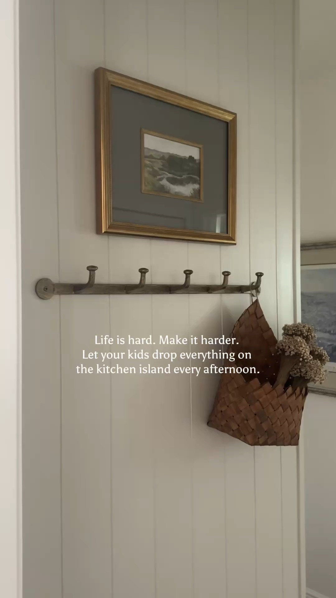 Not every home has a mudroom…ours doesn’t.

So we turned one blank wall by the door into a drop zone for backpacks, lunch boxes, and jackets instead.

It took one shiplap panel, a few pieces of trim, and hooks, but it’s made our everyday routine so much easier—and it keeps everything off the kitchen island.

If you’ve been wishing you had a mudroom, maybe you just need one empty wall.

#LTKHome #LTKmomlife #LTKmorningroutine