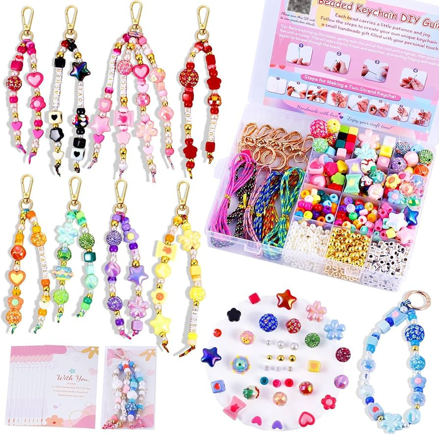 HUISUYTON Acrylic 865PCS Keychain Making Kit DIY Crafts Perfect Gift Choice | Amazon (CA)