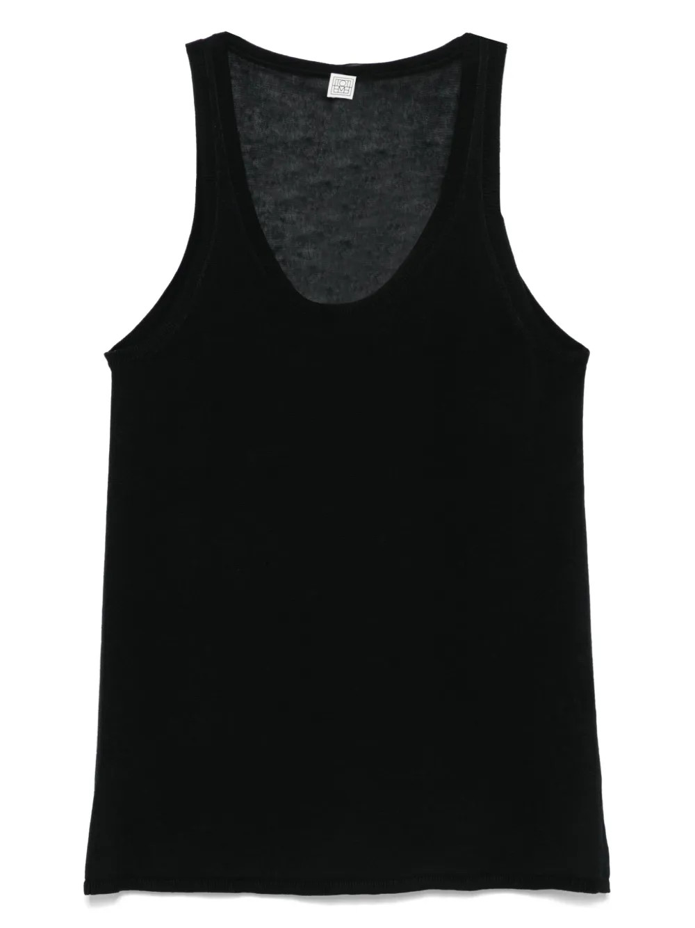 TOTEME Knitted Tank Top | Black | FARFETCH UK | Farfetch Global