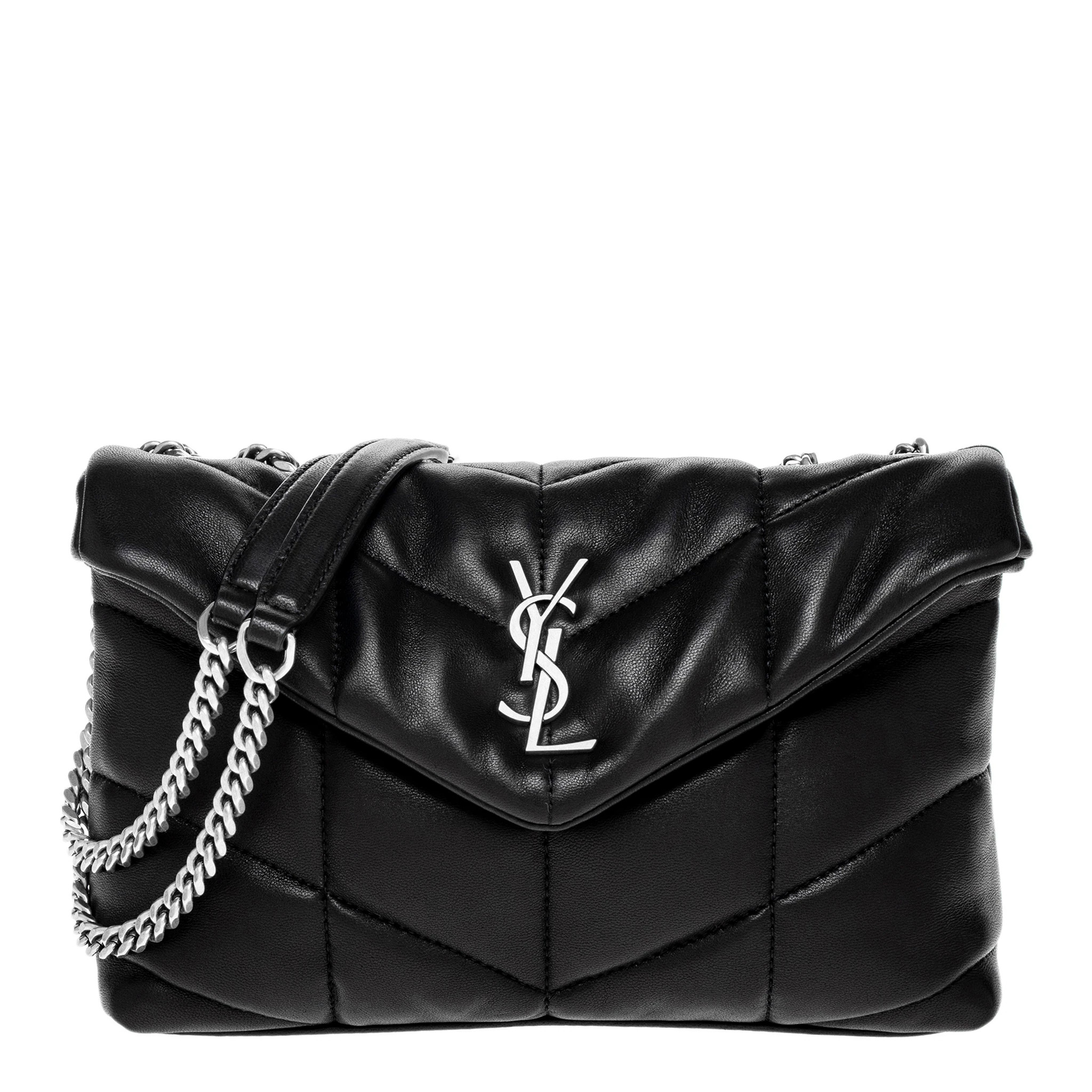 Saint Laurent Toy Puffer Bag - Black | Overstock